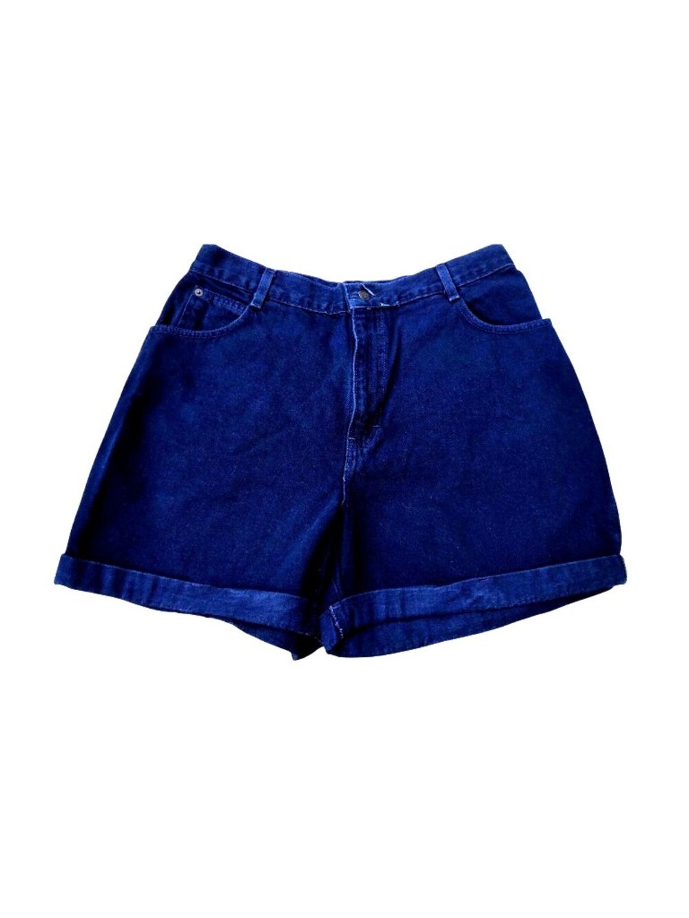 Vintage 1999 Gitano Women's High-Waisted Denim Shorts Size 18 Dark Blue NWT